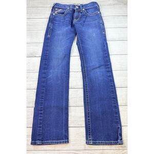 Ariat Mens Slim Fit Straight Leg M7 Jeans Dark Denim Western Work Size 28x34